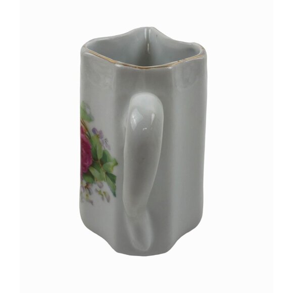 Greiner Herda Bavarian Creamer Small Pitcher Germany Pink Roses Porcelain 8oz - Picture 6 of 10